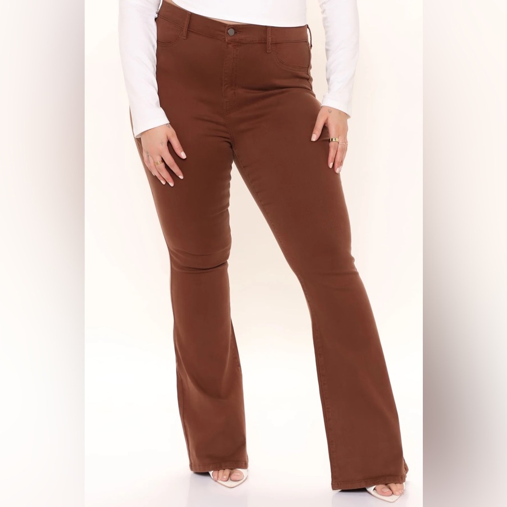 NWT Fashion Nova Brown Flare Jeans